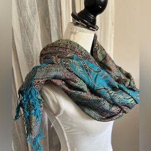 Blue & Green Pashmina